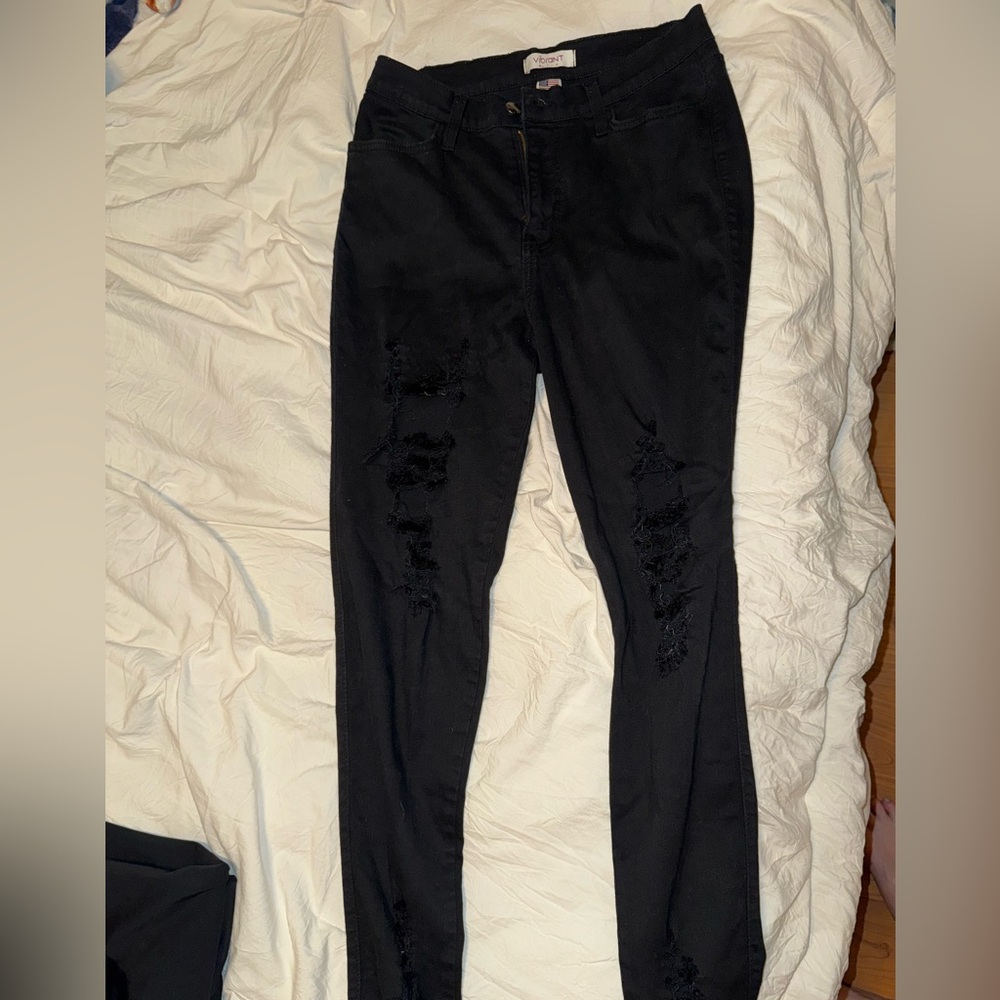 Vibrant Charcoal Denim Pants